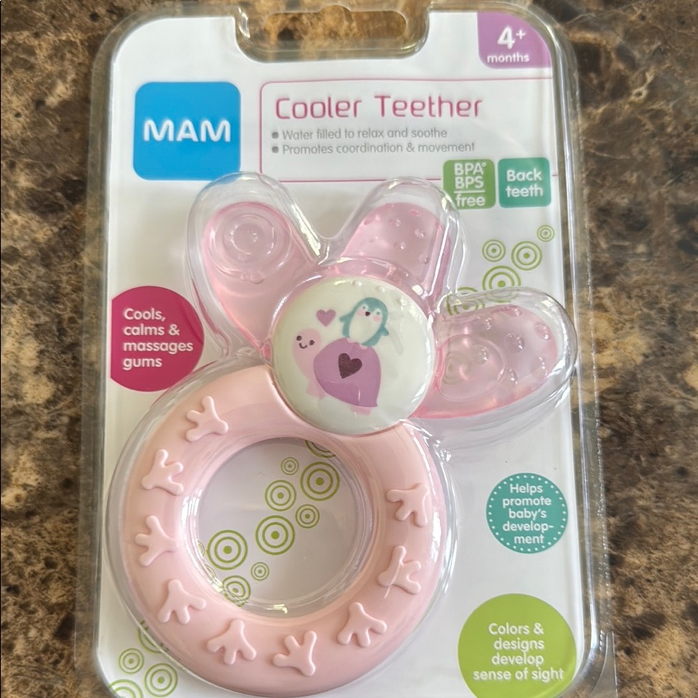 MAM Pink Cooler Teether for Kids